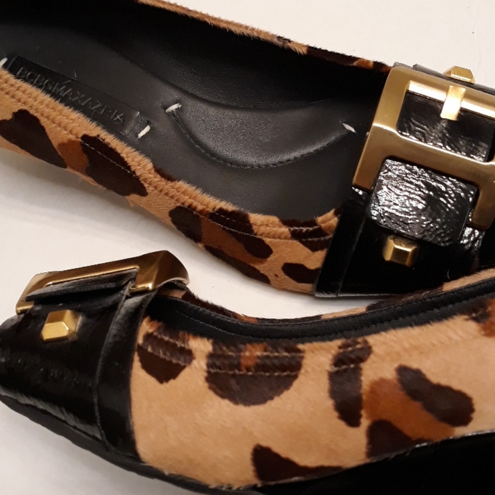 BCBG Maxazria/Leapord Print/Calf Hair/ Wedge Heels - Picture 5 of 16